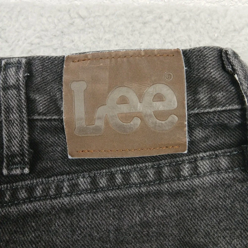 Lee Regular Fit Jeans Men's‎ 36x29 Black/Gray Denim Made in Mexico USA Fabric